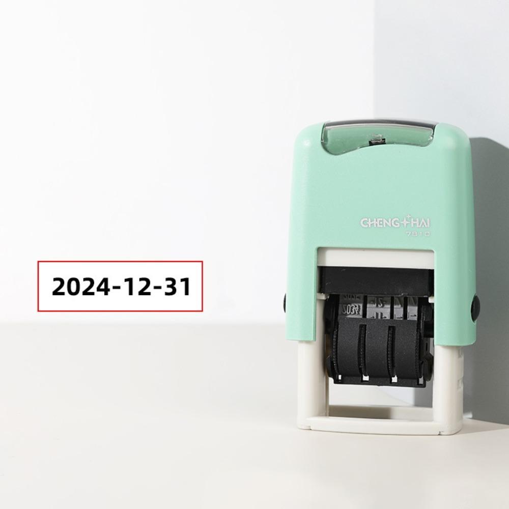 Handle Account Self-Inking Stamps English Version Date Wheel Stamp Date Stamps DIY Painting