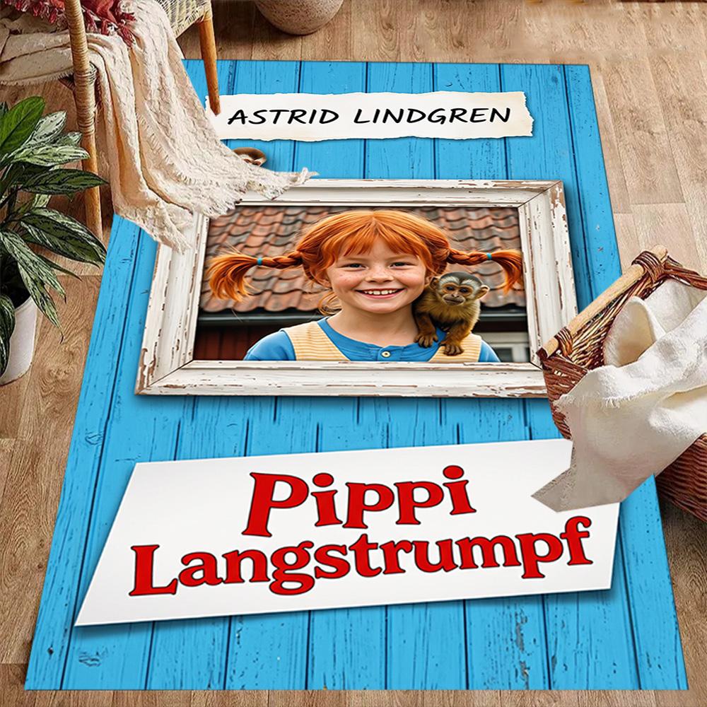 Pippi Floor Mat Suitable For Entryway Living Rooms Playrooms Foyer Antislip Carpet Decorate Offices Birthdaychristmas Gift