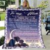 To My Mom/Dad Blanket From Son/Daughter Rose with Moon Soft Light Weight Blanket Love You Gift for Mother/father Mother's Day Gift Purple Blanket