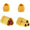 MT30 Connector Set 5 Pairs Male-Female | High Quality for RC LiPo Batteries | Ideal for Cabling, Car Audio and RC Wiring | Yellow, Plastic