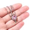 Couple Necklace Cubic Zirconia Heart Matching Necklace Romantic Through The Heart Couple