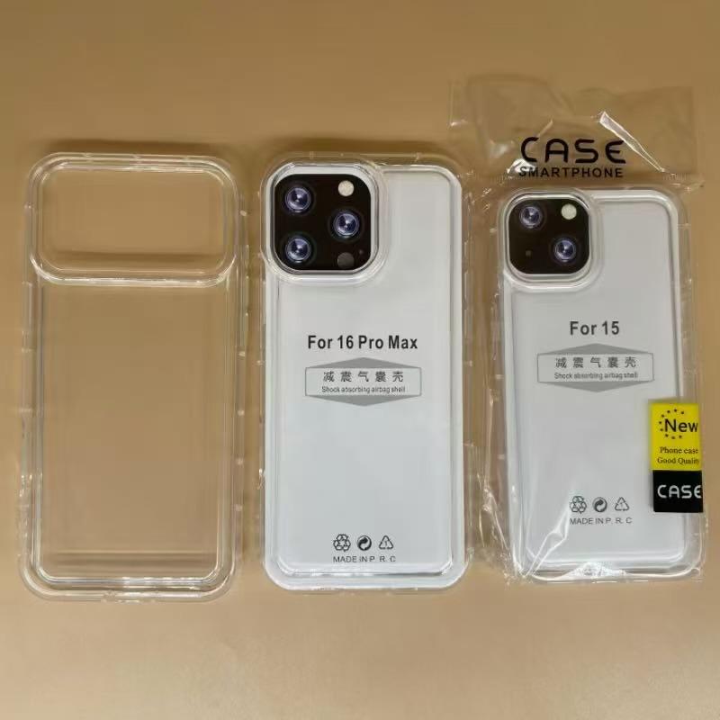 Ультратонкий прозрачный чехол для мобильного телефона iPhone 18 подходит для Apple 17 с слотом для карты 16 ProMax, противоударный чехол с защитой четырех углов