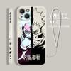 Jujutsu Kaisen Animation Cute For Apple iPhone 15 14 13 12 11 XS XR X 8 7 Pro Max Plus Mini Liquid Left Rope Phone Case