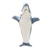 Shark Cartoon Adult Sleeping Bag Jumpsuit: Flannel Pajamas for Home.
