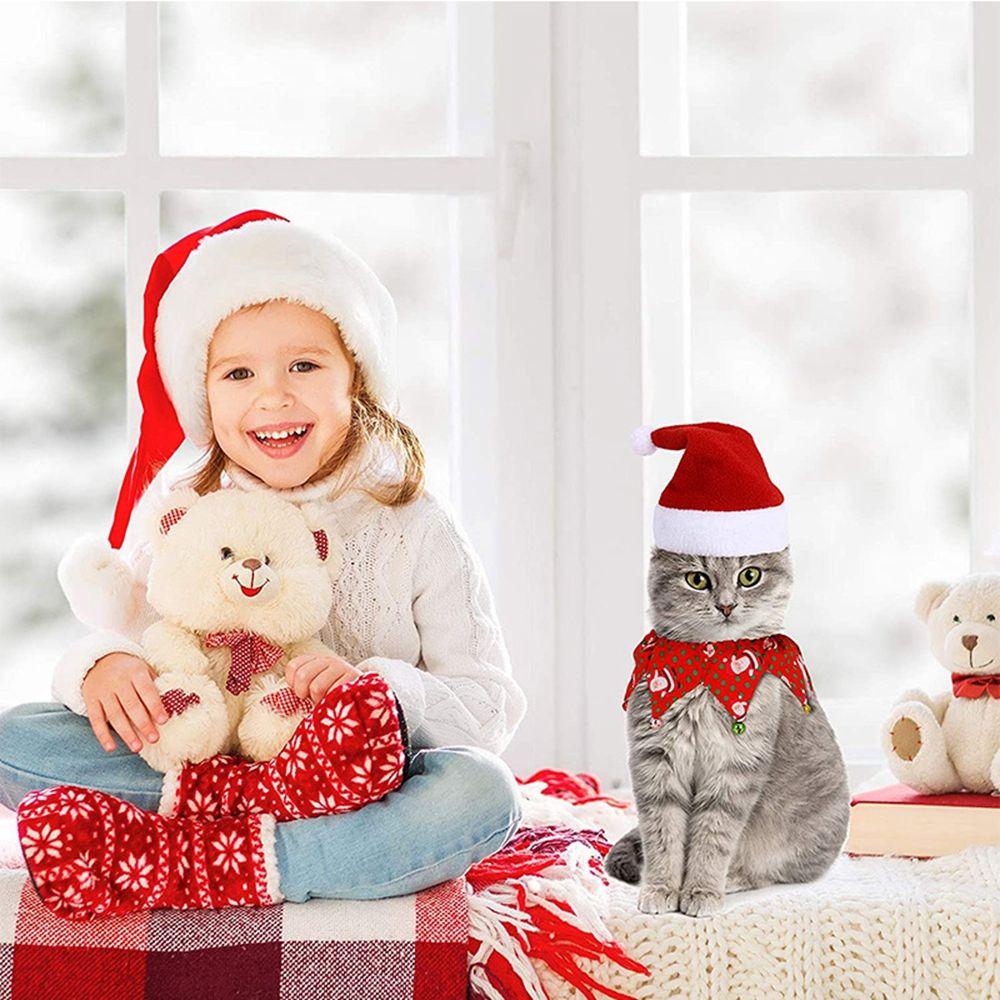Kitten Headgear Accessories Hat Scarf Christmas Cat Collar Cat Costume Pet Accessories Pets Hat