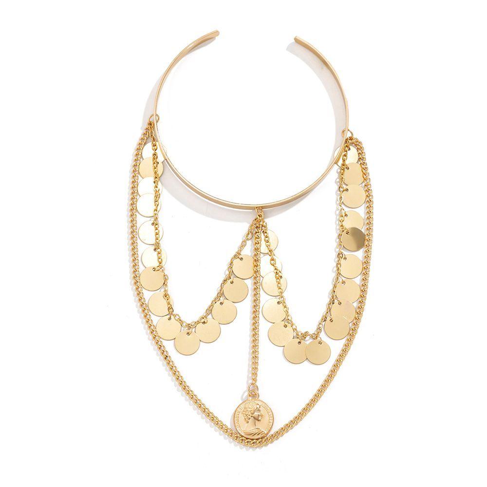 Women Girls Adjustable Fashion Jewelry Minimalist Bangle Arm Bracelet Tassel Armband Upper Arm Cuff