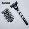 1 Holder+4 Pcs Blade Combination Quality Upgrade 3-Layer Razor Combination Men's Razor Hair Removal