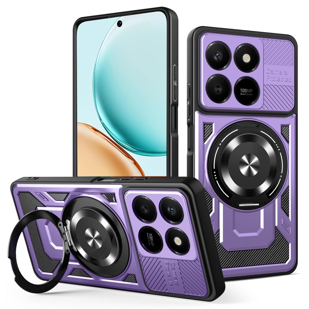 Для Honor 400 Умный чехол Honor X7D Чехол для телефона x7d 4G Магнитный Бронированный Противоударный С держателем-кольцом Чехол Покрытие для беспроводной зарядки Magsafe