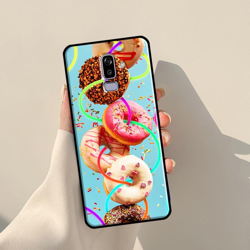 Милый чехол с макаронами для торта и десерта для Samsung Galaxy J3 J5 J7 2017 A3 A5 J1 2016 J4 J6 Plus A6 A7 A8 A9 J8 2018