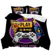 Gamepad Mobile Game Elements 3D Digital Printing Bed Three-Piece Kit Quilt Cover