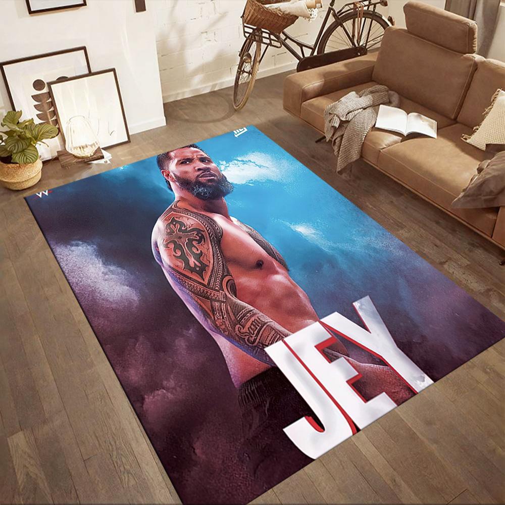Yeet Jey Uso Square rugs are a great choice for living rooms, bedrooms, home décor, and as gifts.