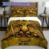 3pcs Duvet Cover Set (1*Duvet Cover + 2*Pillowcase, Without Core), AEK Athens FC Print Bedding Set, Bedroom Decor, All‑Season, Birthday Gift