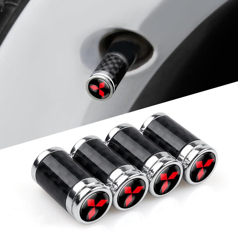 Metal Car Wheel Tire Carbon Fiber Tire Valve Car Accessorie For Mitsubishi Space Star Lancer 9 Outlander Xl Eclipse Cross Asx EX zjcr96