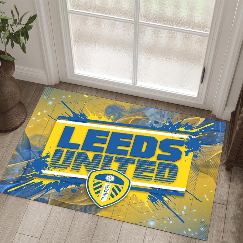 Футбольный дизайн Leeds United Хрустальный бархатный ковер Уютный Не?Нескользящий ковер с принтом для спальни, гостиной, прихожей