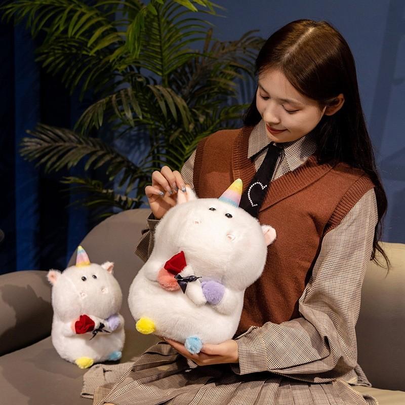 Очаровательная плюшевая игрушка Розовый Единорог День Святого Валентина Идеальный подарок Украшения Кукла