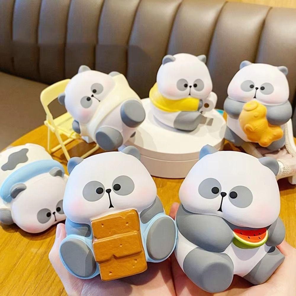 Slow Rebound Simulation Panda Toy Elastic Animal Panda Fidgeting Toys Birthday Kids Gift