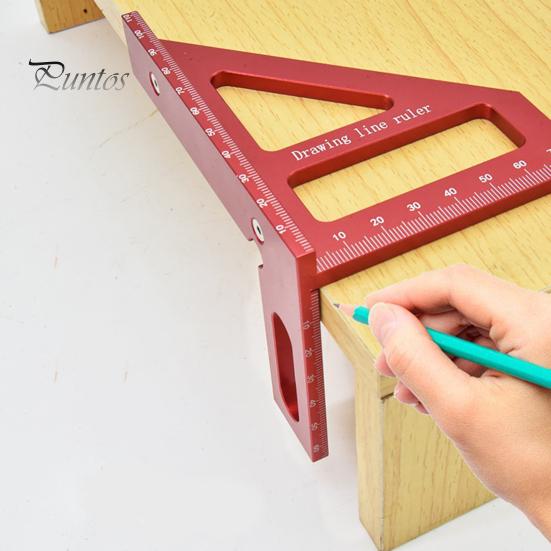 3D многоугловая измерительная линейка, высокоточный легкий портативный транспортир из алюминиевого сплава с углом наклона 45/90 градусов для деревообработки
