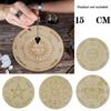 15CM Wooden Plate Altar Dowsing Divination Message Board Pendulum Board Metaphysical Star Carven Laser Cut Pendant Not Included