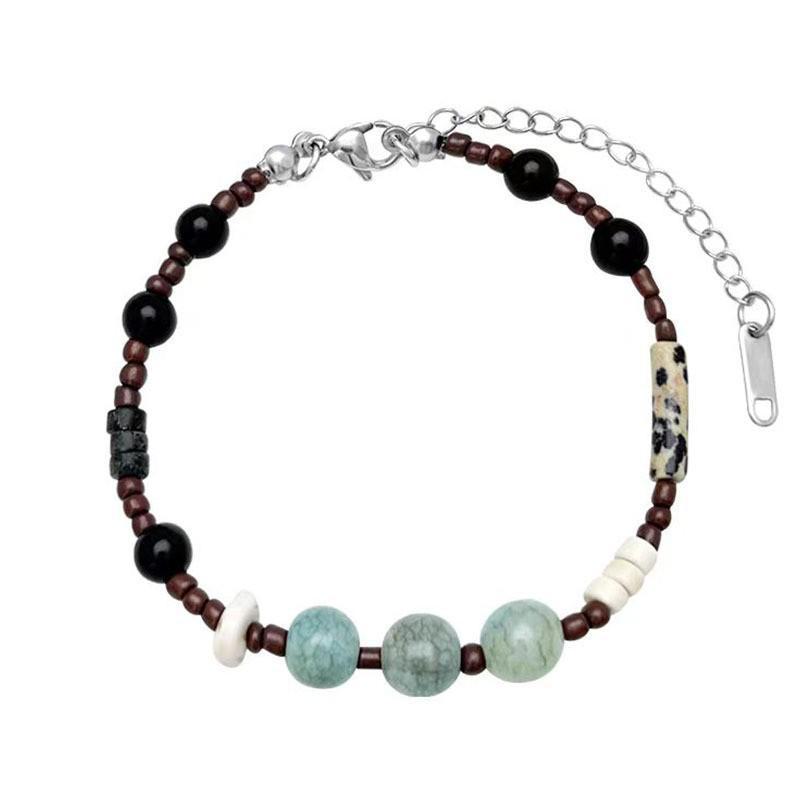 "Женский многослойный браслет из бисера": Элегантный китайский стиль, регулируемый плетеный дизайн.