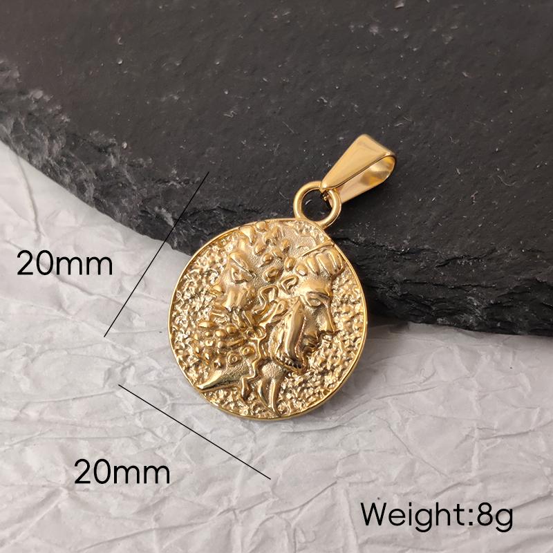 Кулон-ожерелье «Лицевой бой» с покрытием из 18-каратного золота, ручной работы, голова Зевса Гера Янифор, монета с изображением греческой мифологии, ювелирное изделие, подарок