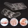 Transparent Silicone Gel Straightener Pain Relief Toe Protector Three-Hole Little Toe Bunion Foot Care Tools