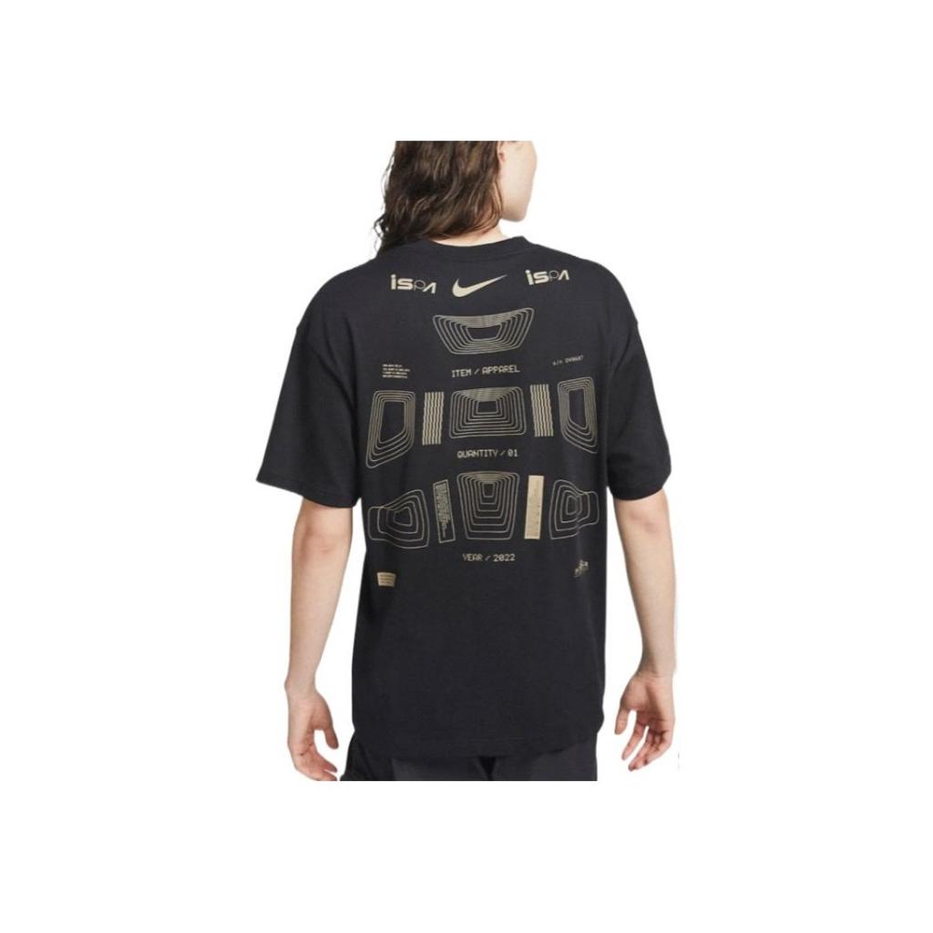 Nike ISPA Series Минимальный буквенный логотип с принтом с круглым вырезом Повседневная футболка с короткими рукавами Мужские топы Черный DV0687-010