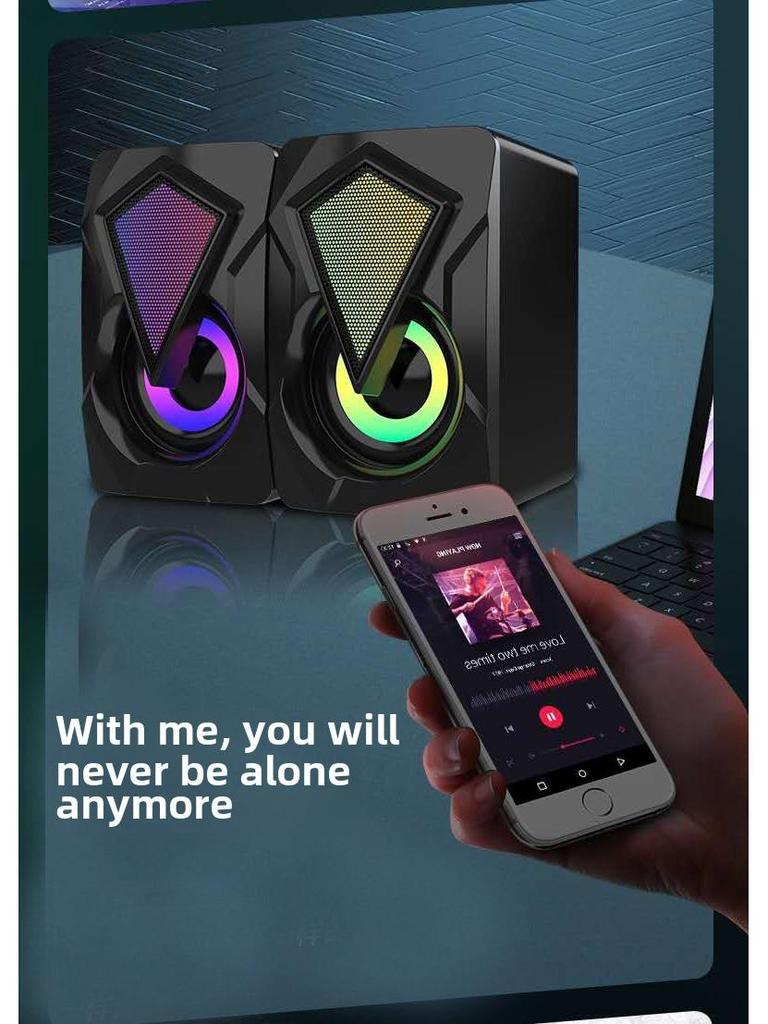 X2 RGB проводные мини-мультимедийные компьютерные колонки для настольных компьютеров и ноутбуков