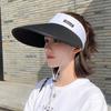 Casual Women Ladies Wide Brim Outdoor Breathable Visor Summer Sun Cap Beach Cap Empty Top Suncap