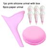 Силиконовый писсуар Одноразовый бумажный стоячий писсуар Женский Для беременных женщин Инструменты для экстренных ситуаций для кемпинга на открытом воздухе Портативный в машину