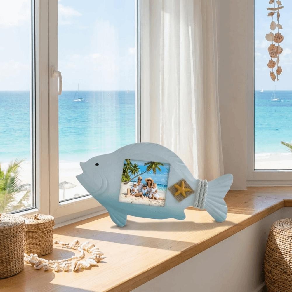 Unique-shaped Ocean-Themed Photo Frame Wooden Instant Photo Frame  Living Room