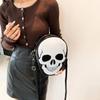 Yogodlns Модная повседневная женская сумка через плечо с узором черепа, контрастным дизайном цвета, сумка кроссбоди для фестивалей Хэллоуина, вечеринки
