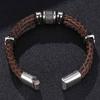 Новые мужские ювелирные изделия коричневый браслет из натуральной кожи двойной слой специальный браслет для мужчин подарок на День отца