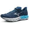 Mizuno Кроссовки Wave Sky 8 Blue Wing Teal Unisex Neo-Silver River-Blue J1GC240205
