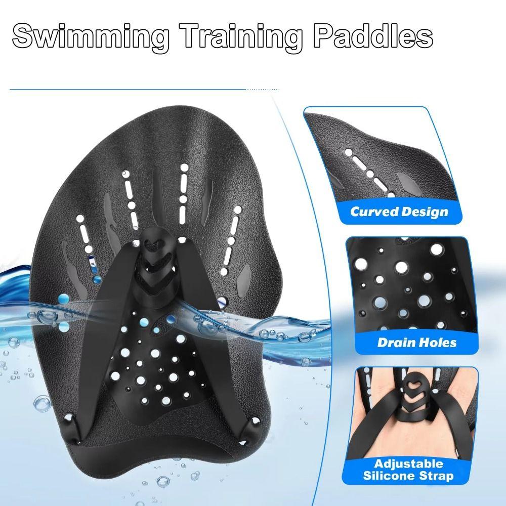 Adjustable Swimming Paddles Profession Hands Unisex Swim Paddles Hand  Adult and Junior