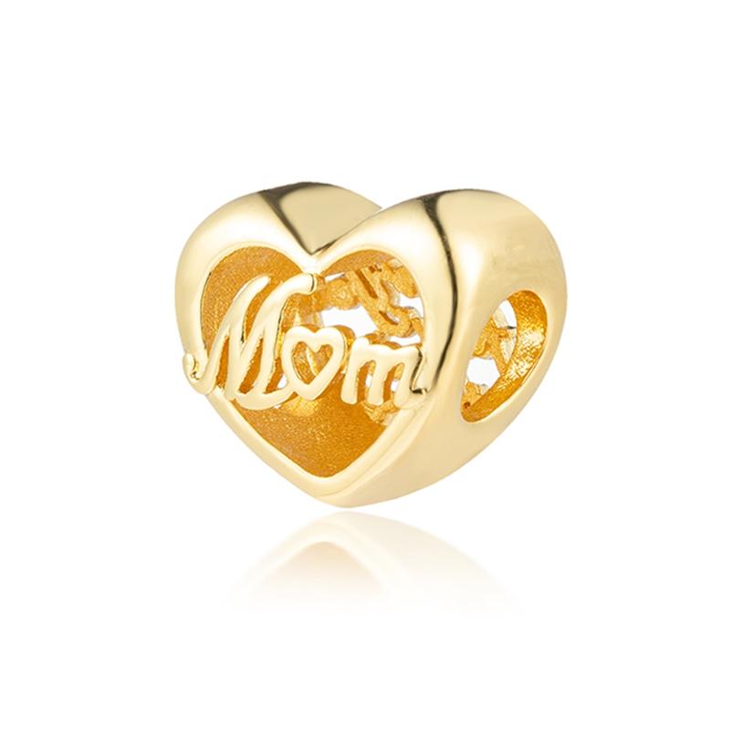 Sparking Gold Heart Clip Family Tree Dangle Charm Beads Fit Snake Silver Bracelet Necklace Beads For Diy Jewelry Women Gift
