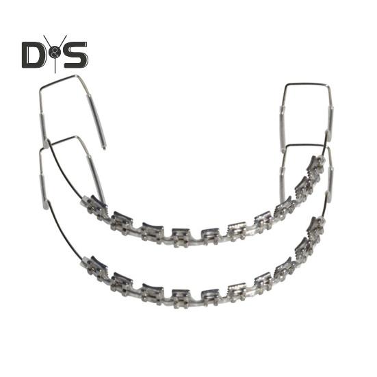 Temporary Tooth Decoration with Metal Wires Brackets Orthodontic Ligatures Orthodontists Explain Dental Students Practice Props