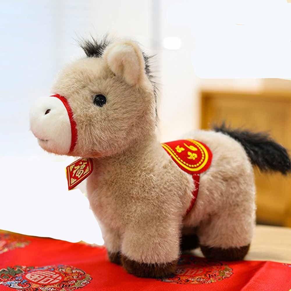Stuffed Animal Horse Plush Doll 20cm Size Lucky Mascot Plush Chinese Zodiac Pony Gift Giving