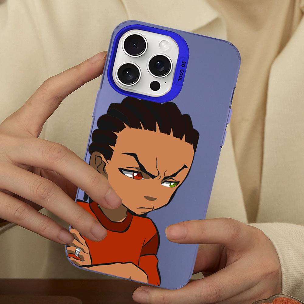 Huey Freeman Boondocks Phone Case For IPhone 16 15 14 13 12 11 Pro Max X XR XSMAX 8 7 Plus Matte Shockproof Back Cover
