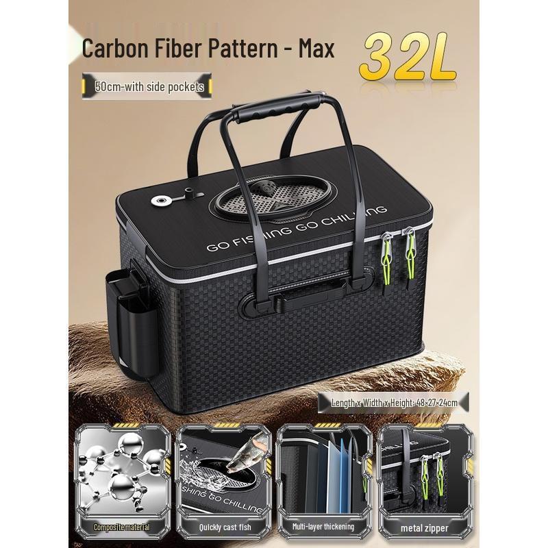 HANDUNYOU Multi-functional Foldable Fishing Bucket & Box