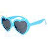 Зеркальные очки UV400, милые очки ярких цветов, вечерние детские летние солнцезащитные очки унисекс в форме сердца, ручная работа