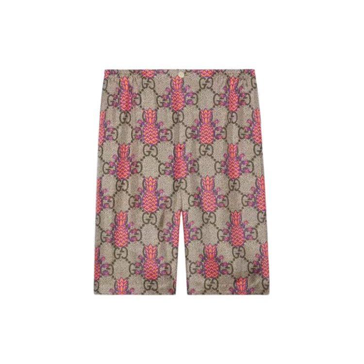 Gucci SS22 Коллекция Ананас Повседневные шорты Мужские Бежевые 677067-ZAIEJ-2369