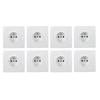 8pcs French Standard Socket 16A  Wall Mounted Socket Wall Outlet for Home Office Hotel