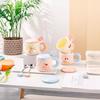 Niche Ceramic Cup Chubby Handle Mug Cute Wind Cup High Value with Lid Spoon Water Cup Coffee Milk Tea Cup