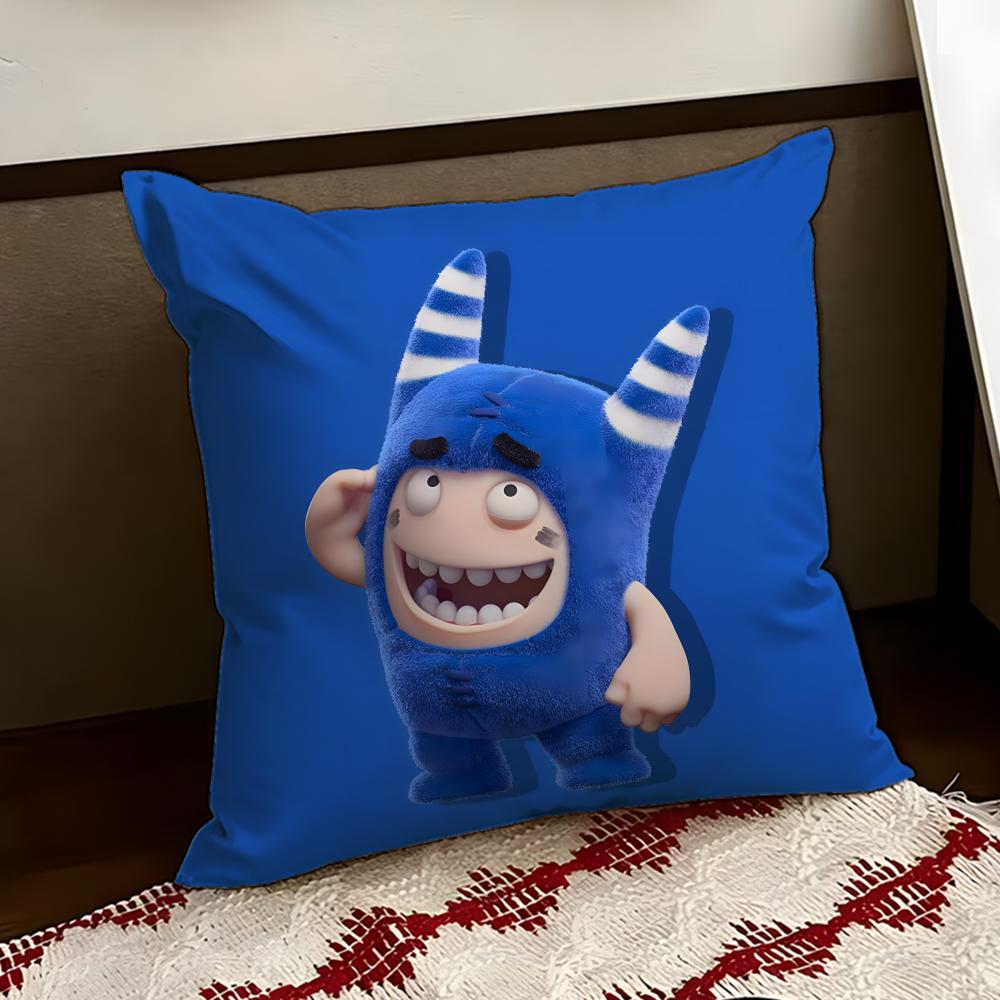 Cartoon OOddbods Cushion Cover Reversible Soft Durable Pillow Cover Home Car MultiScene Use for Daily Comfort
