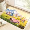 Pokemon Pikachu & Eevee Winter Fireplace Print Doormat Anti-slip Absorbent Floor Mat for Home Entrance Bedroom Living Room Decor