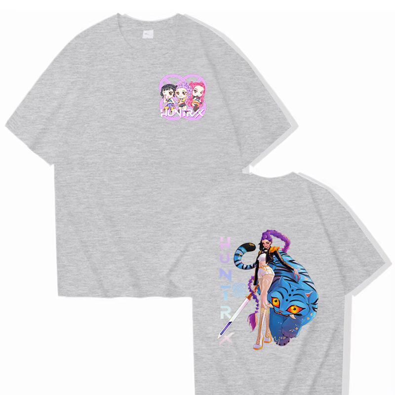 15 цветов K-Pop футболки «Истребители демонов» Футболка с демонической эмблемой для мужчин Y2K Забавная больших размеров одежда с коротким рукавом
