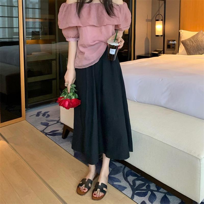 Женская юбка А-силуэта белого цвета с высокой талией, маленького размера, средней длины, облегающего кроя, идеально подходит для весны, лета и осени