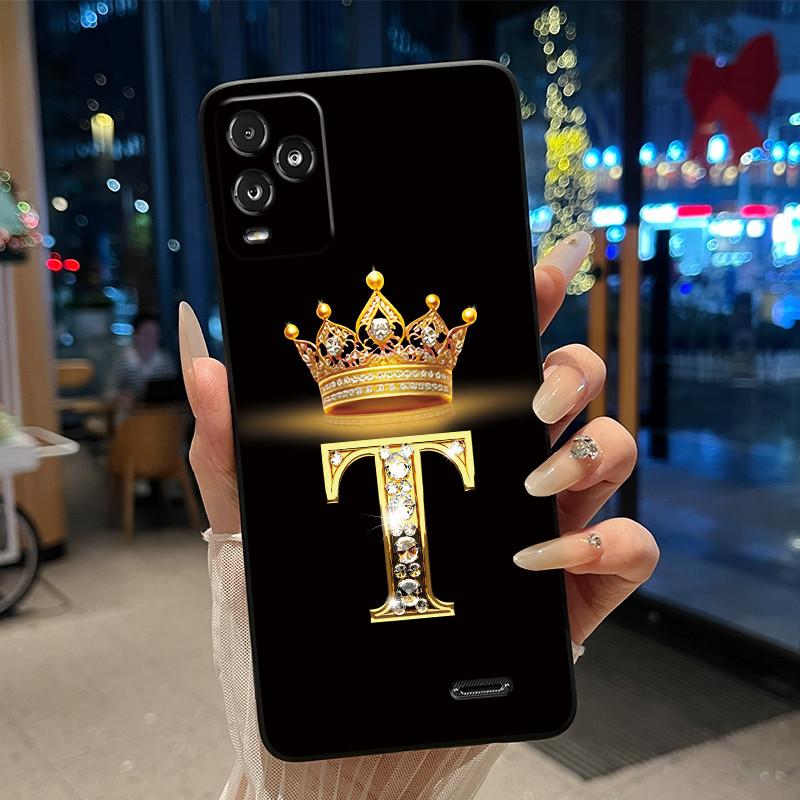 Crown Initial Letter Black Case For BLU View 5 Pro Protective Soft Silicone Shockproof Casing For BLU View 5 Pro Back Cover