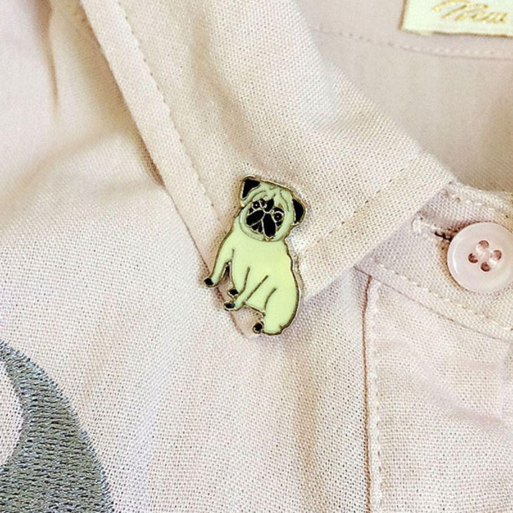 Cartoon Dog Dog Animal Enamel Pins Bulldog Cartoon Metal Badge Pet Dog Brooch Kid Gift