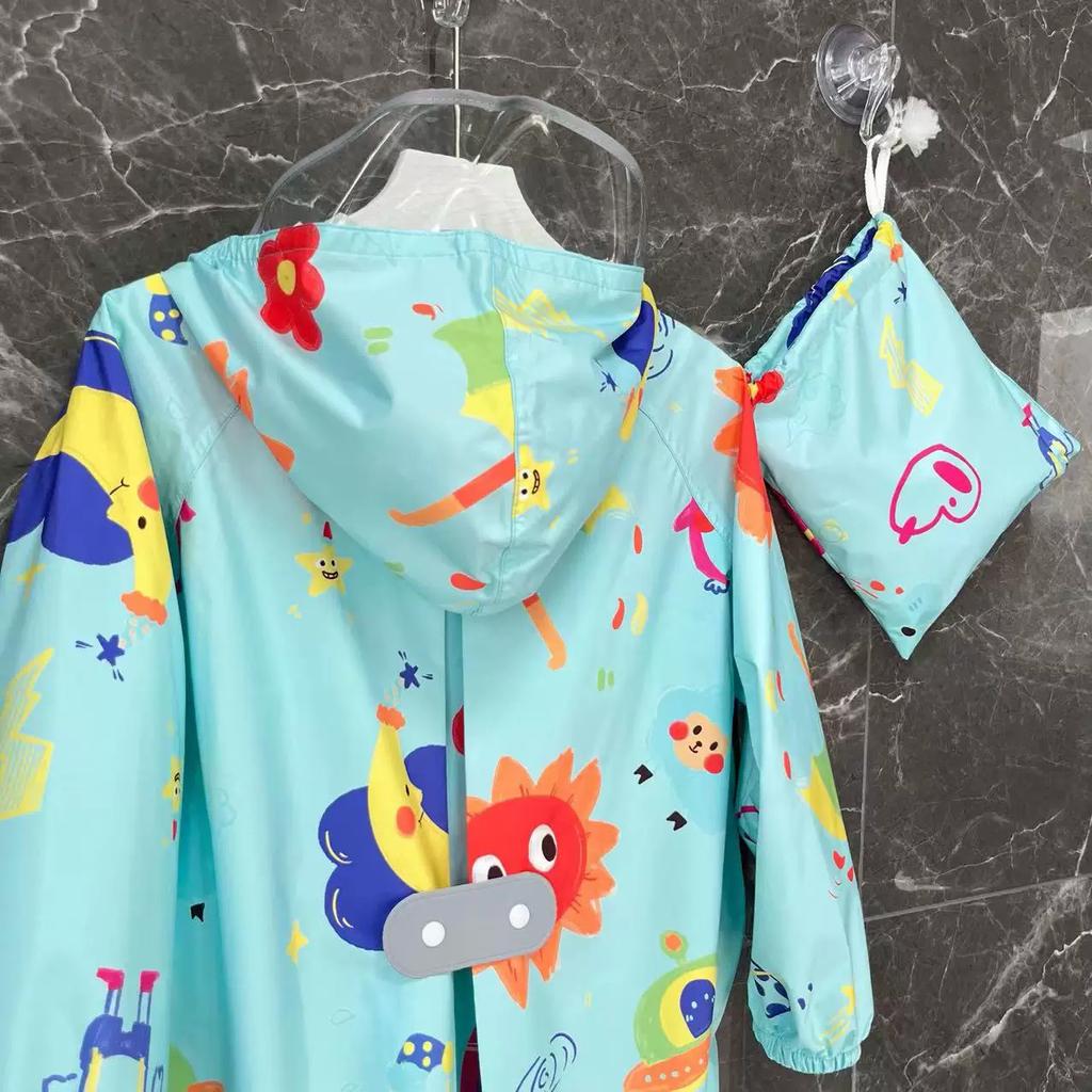 Special Offer Kids Baby Children Cartoon Simple Schoolbag Brim Kindergarten Primary School Student Thin and Portable Raincoat
